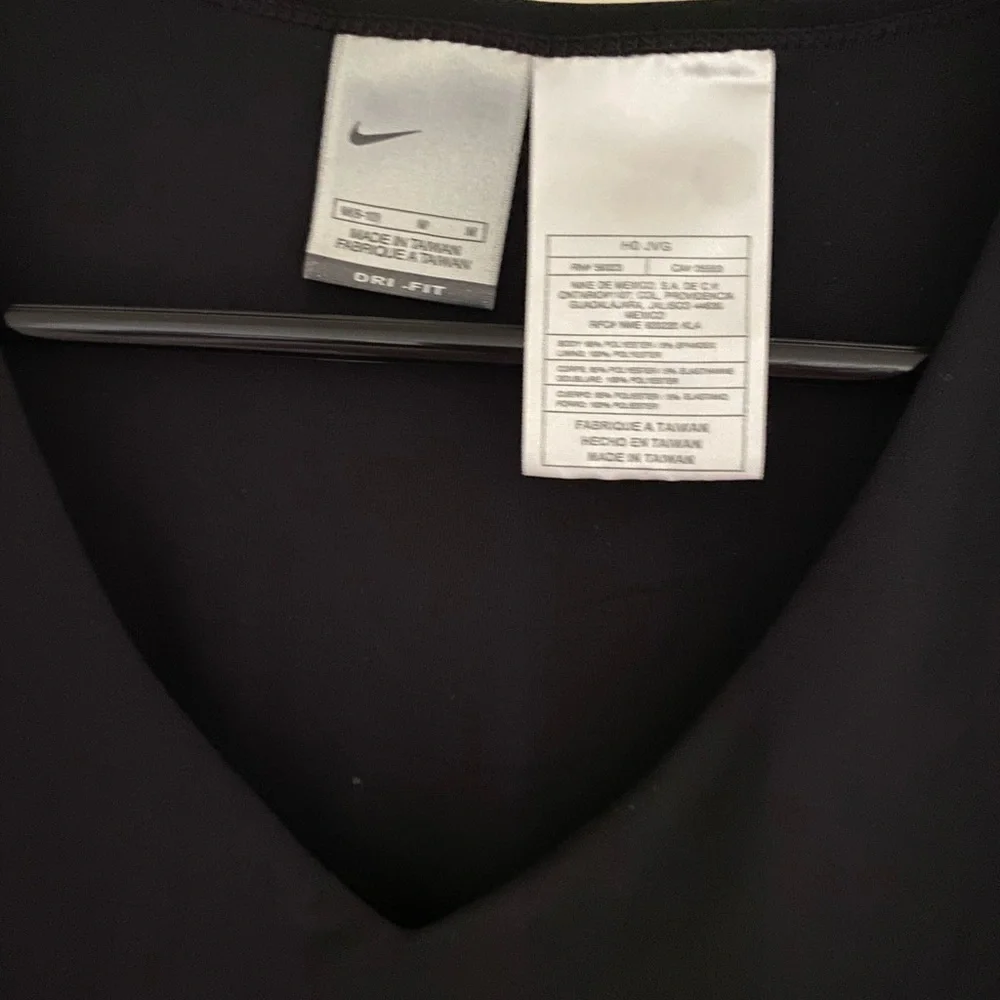 Nike Black Dri Fit V Neck Short Sleeve Top